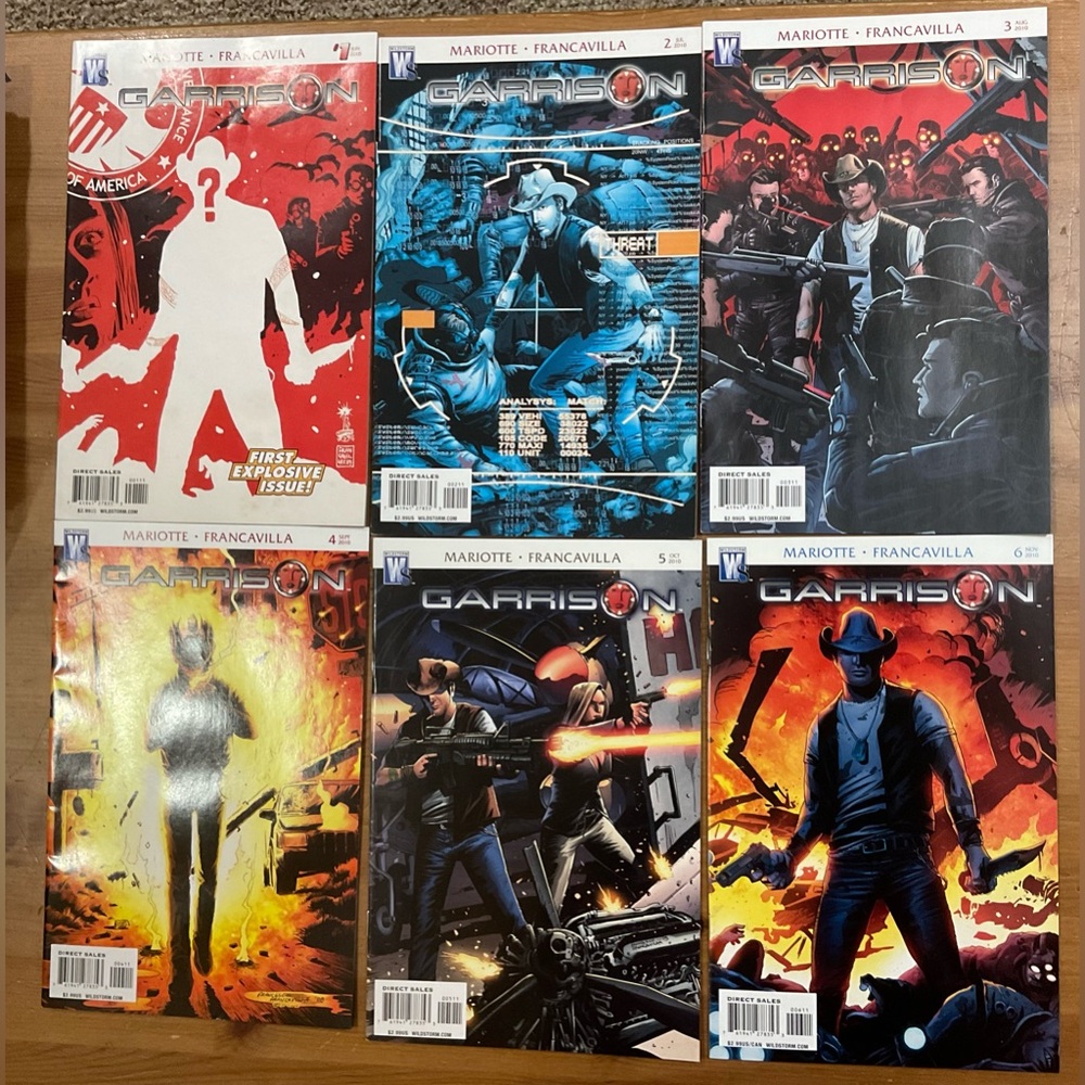 Wildstorm: Garrison set of 6 comic books Wildstorm D.C. (2010) Series.
